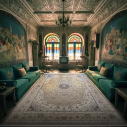 سجادة ۱۲۰۰ شانة تراکم ۳٦۰۰ تصميم نفس نسكافيه بارز الملمس - بازار راج - {category}