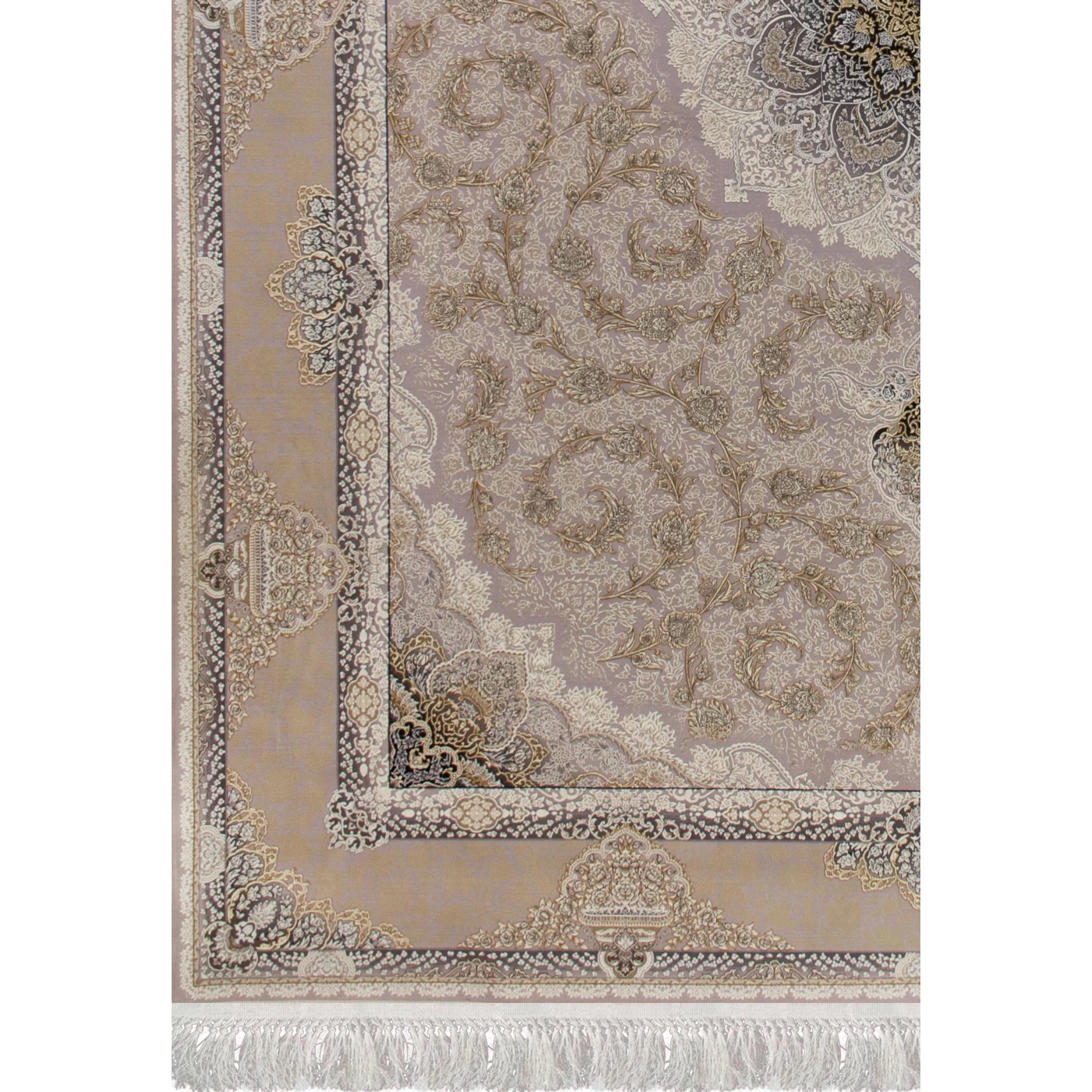 فرش ماشینی ۱۲۰۰ شانه تراکم ۳۶۰۰ گل برجسته طرح نهال یاسی