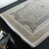 فرش ماشینی 1200 شانه تراکم 3600 گل برجسته طرح نسیم بژ