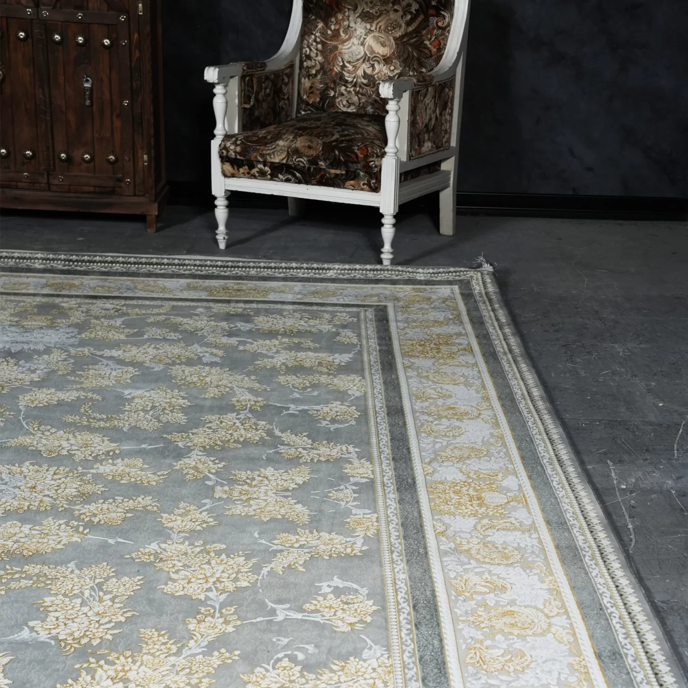 فرش ماشینی 1200 شانه تراکم 3600 گل برجسته طرح نگار فیلی