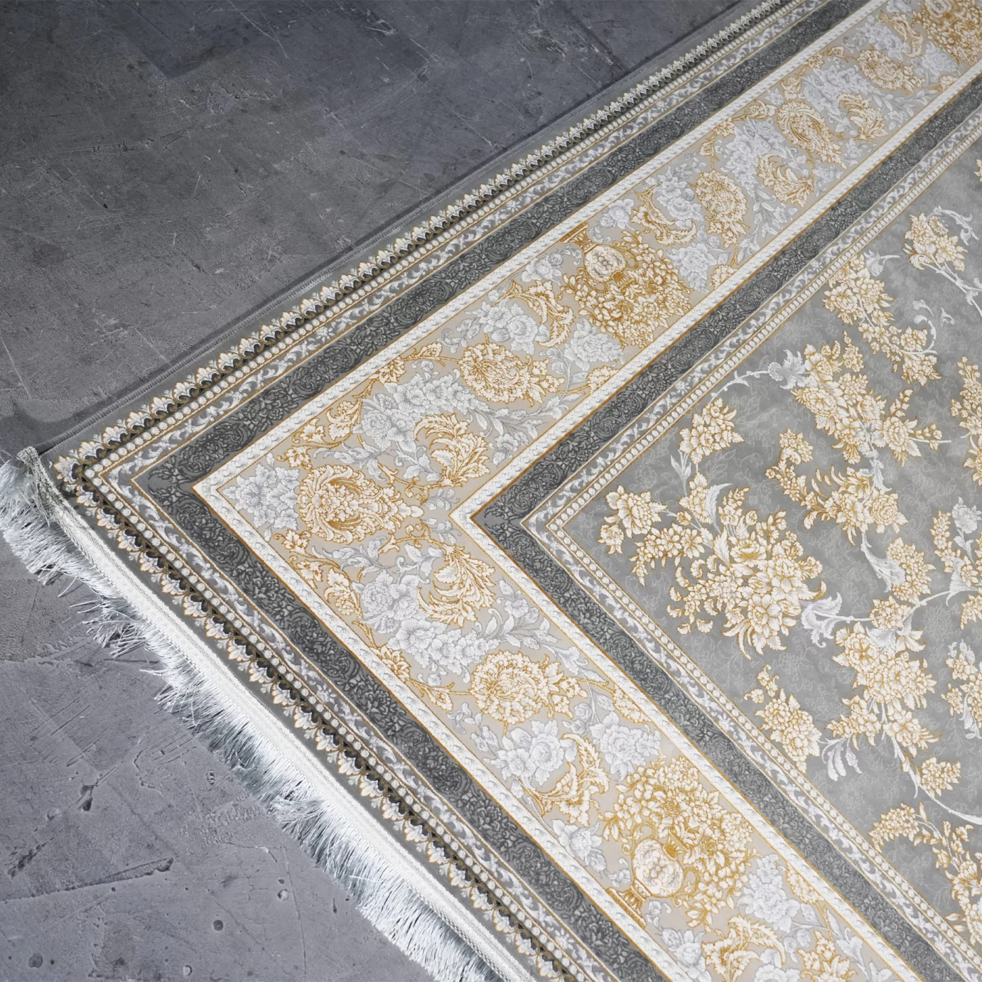 فرش ماشینی 1200 شانه تراکم 3600 گل برجسته طرح نگار فیلی