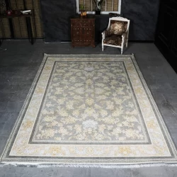 فرش ماشینی 1200 شانه تراکم 3600 گل برجسته طرح نگار فیلی - بازارفرش - فرش 1200 شانه