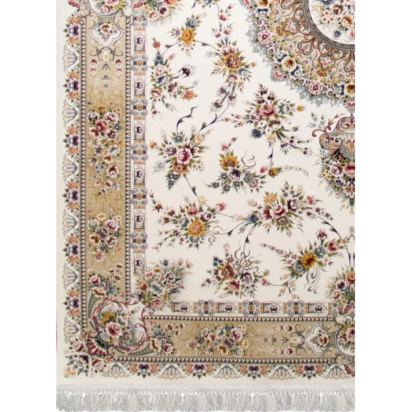 Machine Made Rug 1200 Reeds Density 3600 High Relief Design Parizad Cream