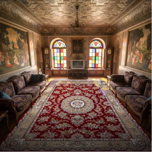  فرش ماشینی ۱۲۰۰ شانه تراکم ۳۶۰۰ گل برجسته طرح پریزاد لاکی 