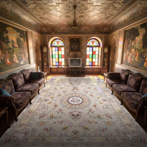 فرش ماشینی ۱۲۰۰ شانه تراکم ۳۶۰۰ گل برجسته طرح پریزاد نقره ای