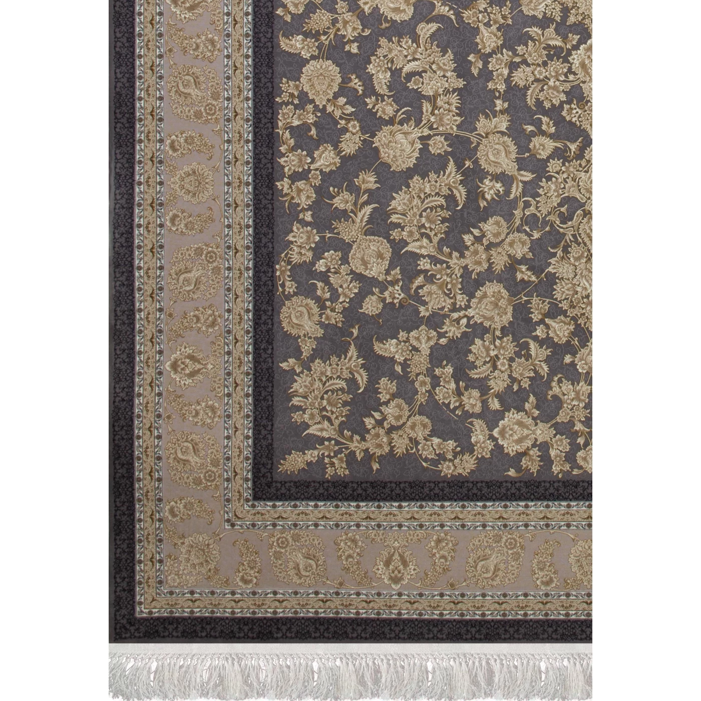 فرش ماشینی ۱۲۰۰ شانه تراکم ۳۶۰۰ گل برجسته طرح پارمیدا دلفینی