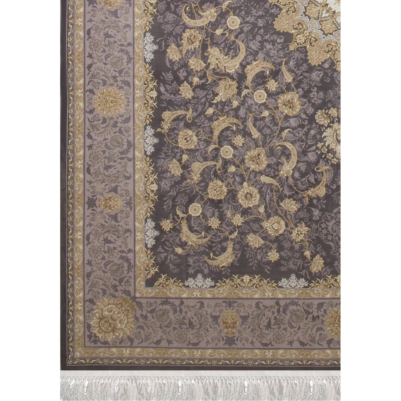 فرش ماشینی 1200 شانه تراکم 3600 گل برجسته طرح پرستش دلفینی