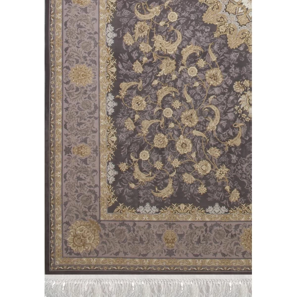 فرش ماشینی 1200 شانه تراکم 3600 گل برجسته طرح پرستش دلفینی