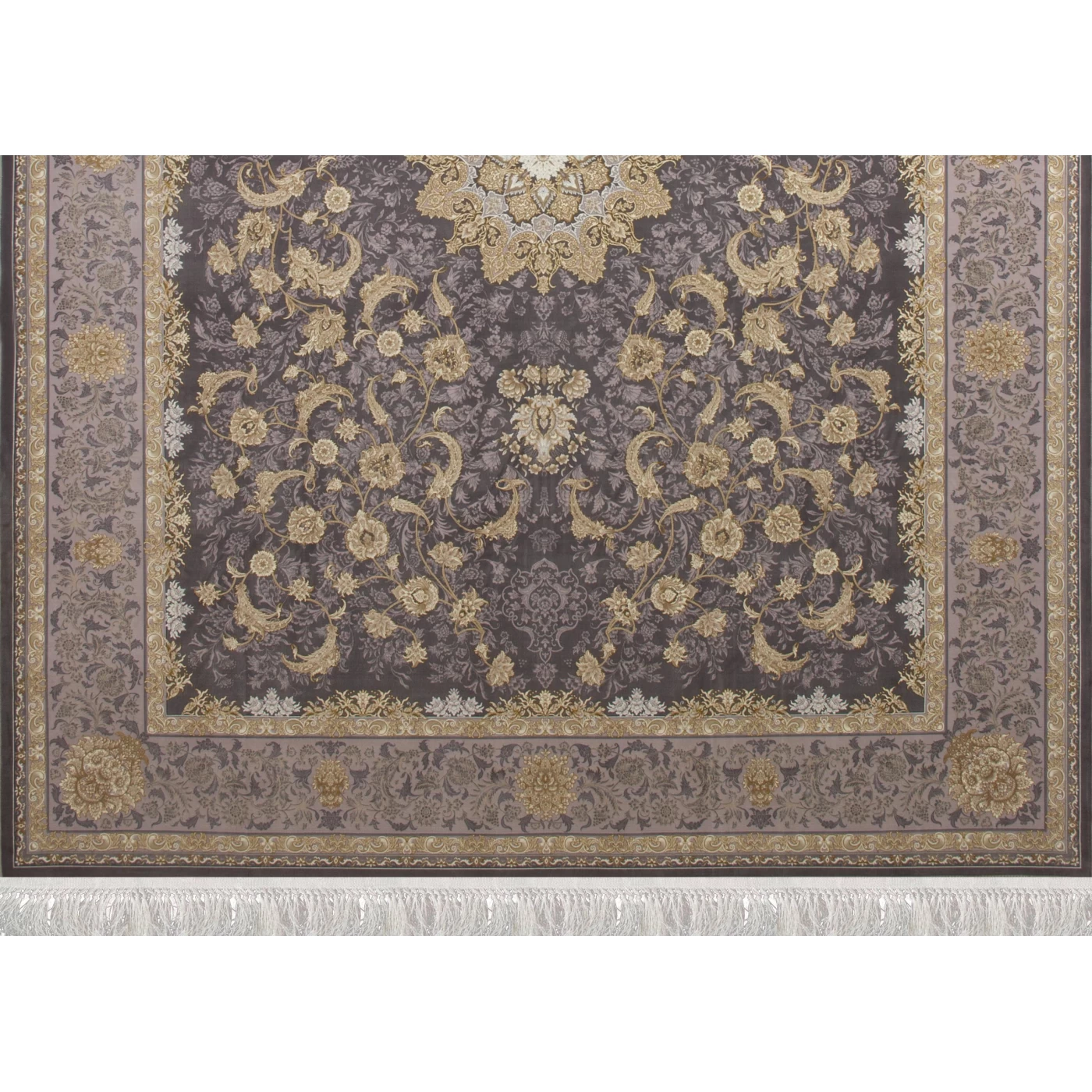 فرش ماشینی 1200 شانه تراکم 3600 گل برجسته طرح پرستش دلفینی