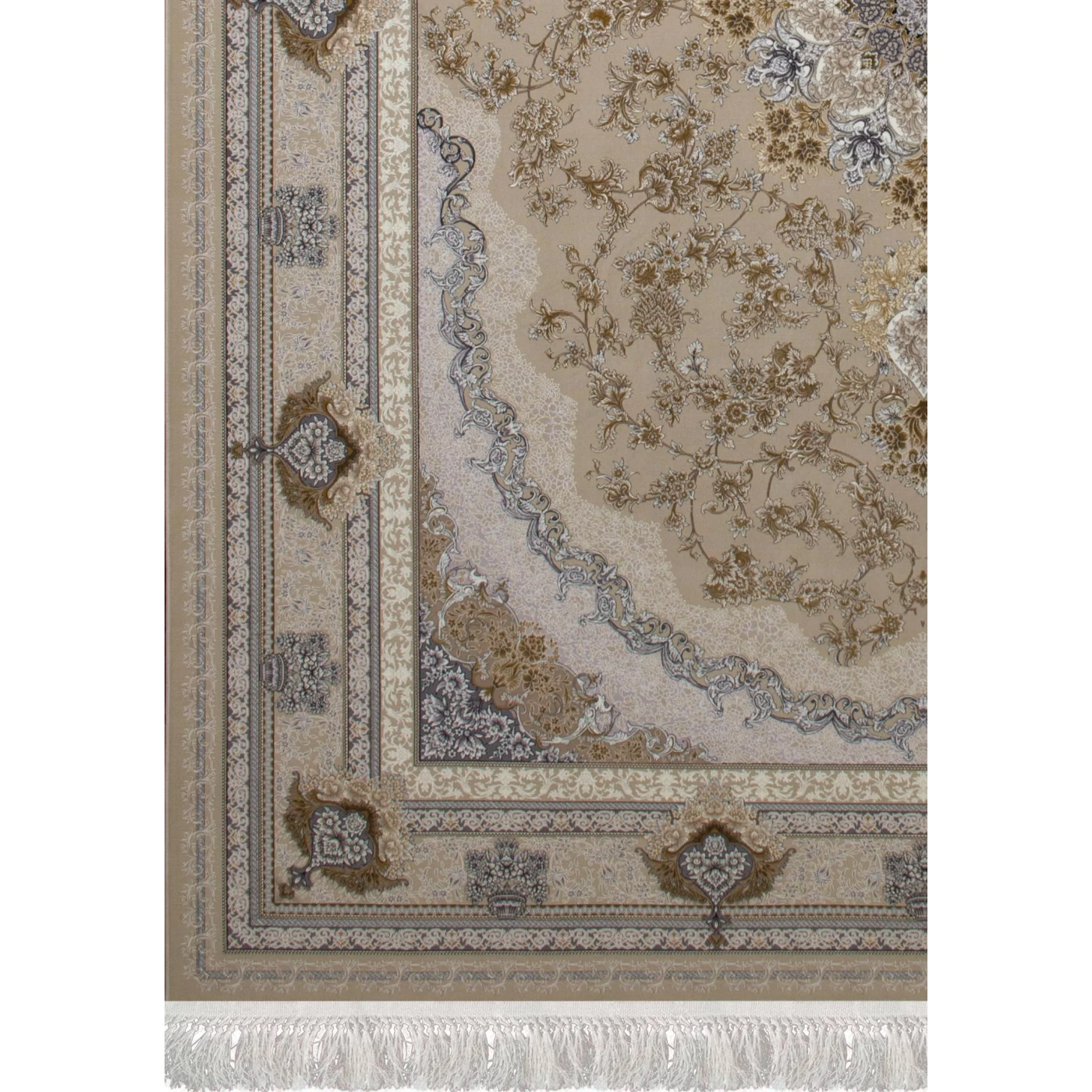 فرش ماشینی 1200 شانه تراکم 3600 طرح پونه صدفی