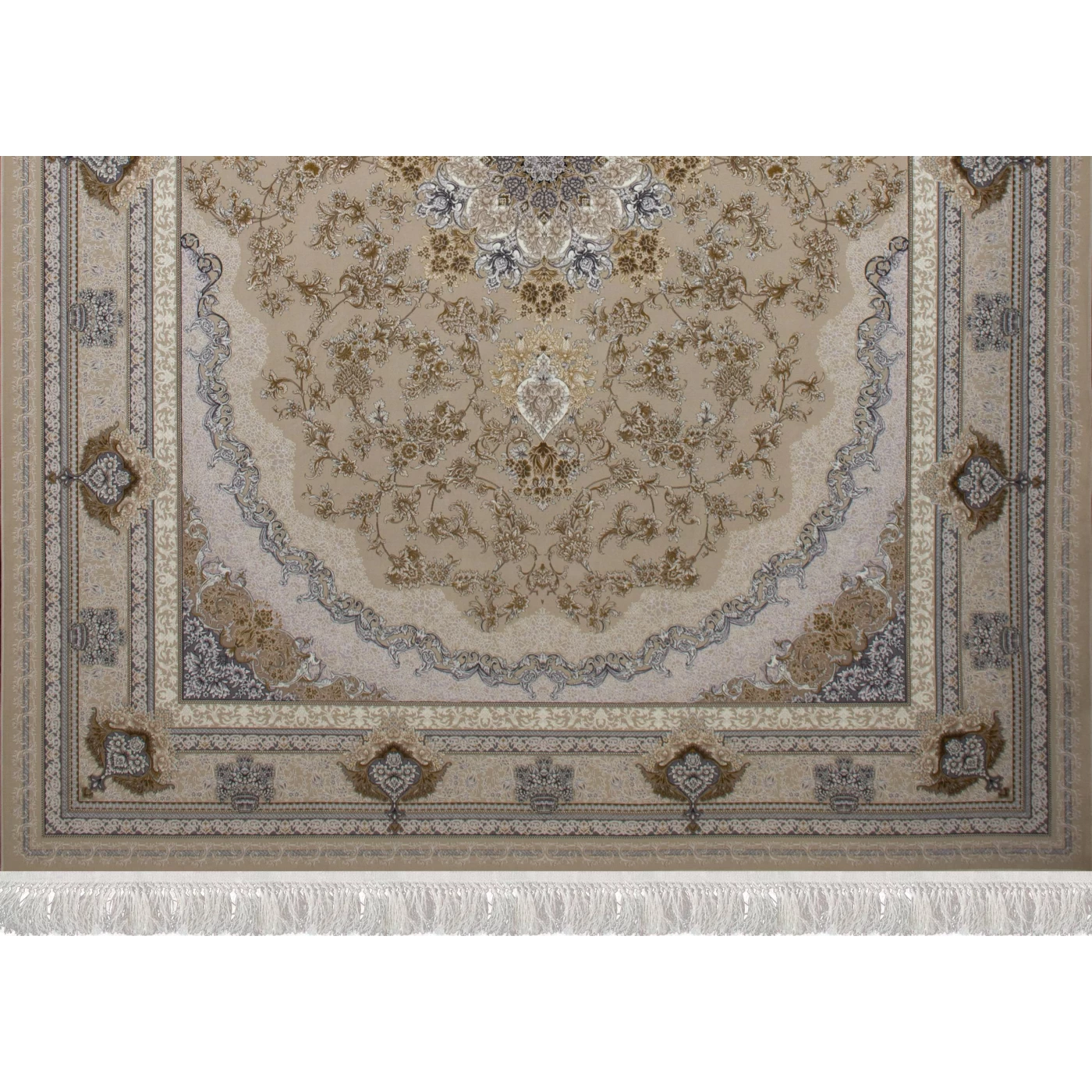 فرش ماشینی 1200 شانه تراکم 3600 طرح پونه صدفی