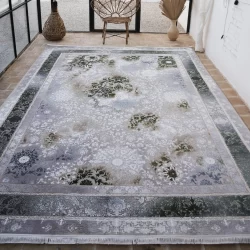 فرش ماشینی 1200 شانه تراکم 3600 گل برجسته طرح رولکس فیلی - بازارفرش - فرش 1200 شانه