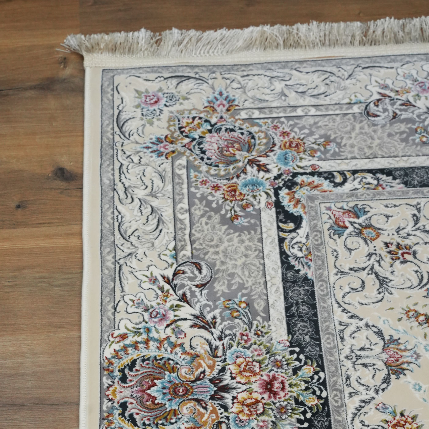 فرش ماشینی 1200 شانه تراکم 3600 طرح روشنک کرم