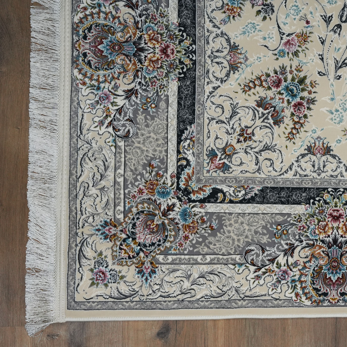 فرش ماشینی 1200 شانه تراکم 3600 طرح روشنک کرم