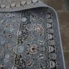 فرش ماشینی 1200 شانه تراکم 3600 گل برجسته طرح رزیتا نقره ای