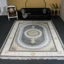 فرش ماشینی 1200 شانه تراکم 3600 گل برجسته طرح صدرا فیلی