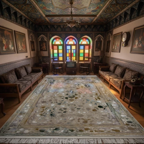 فرش ماشینی 1200 شانه تراکم 3600گل برجسته طرح شاهکا...