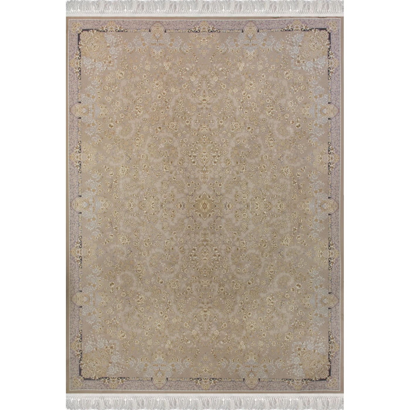 فرش ماشینی ۱۲۰۰ شانه تراکم ۳۶۰۰ گل برجسته طرح شادلین صدفی