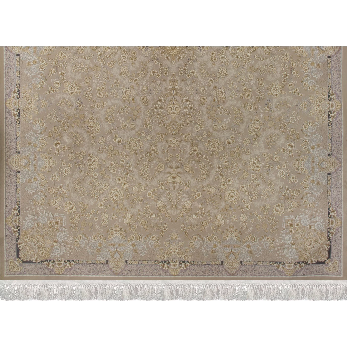 فرش ماشینی ۱۲۰۰ شانه تراکم ۳۶۰۰ گل برجسته طرح شادلین صدفی