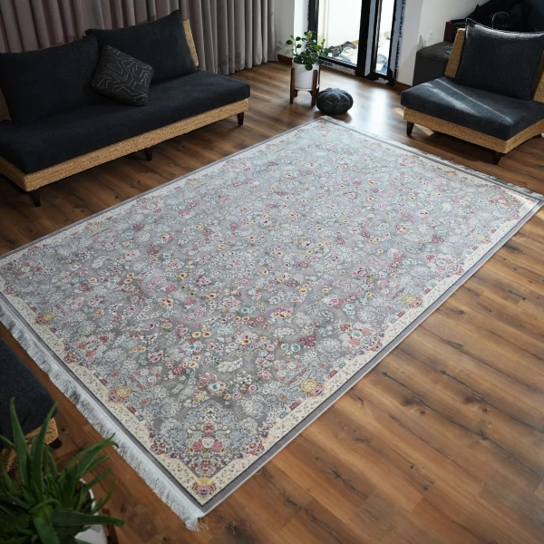 Machine made Carpet 1200 Reeds 3600 Density  Sheida Silver Design