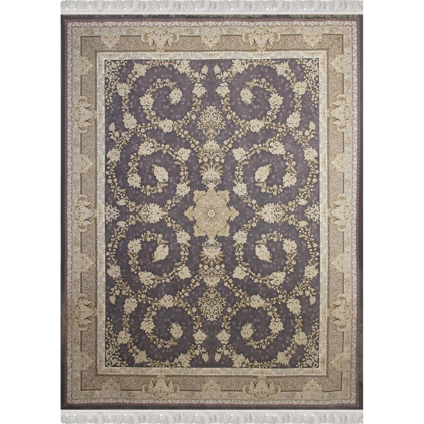 فرش ماشینی 1200 شانه تراکم 3600گل برجسته طرح سوگل دلفینی