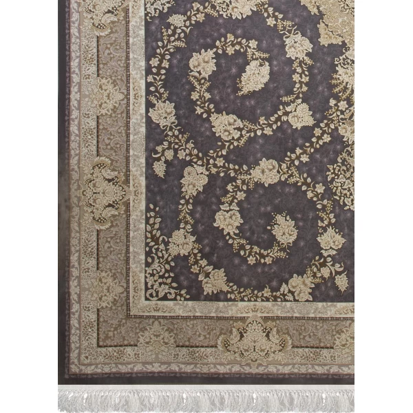 فرش ماشینی 1200 شانه تراکم 3600گل برجسته طرح سوگل دلفینی