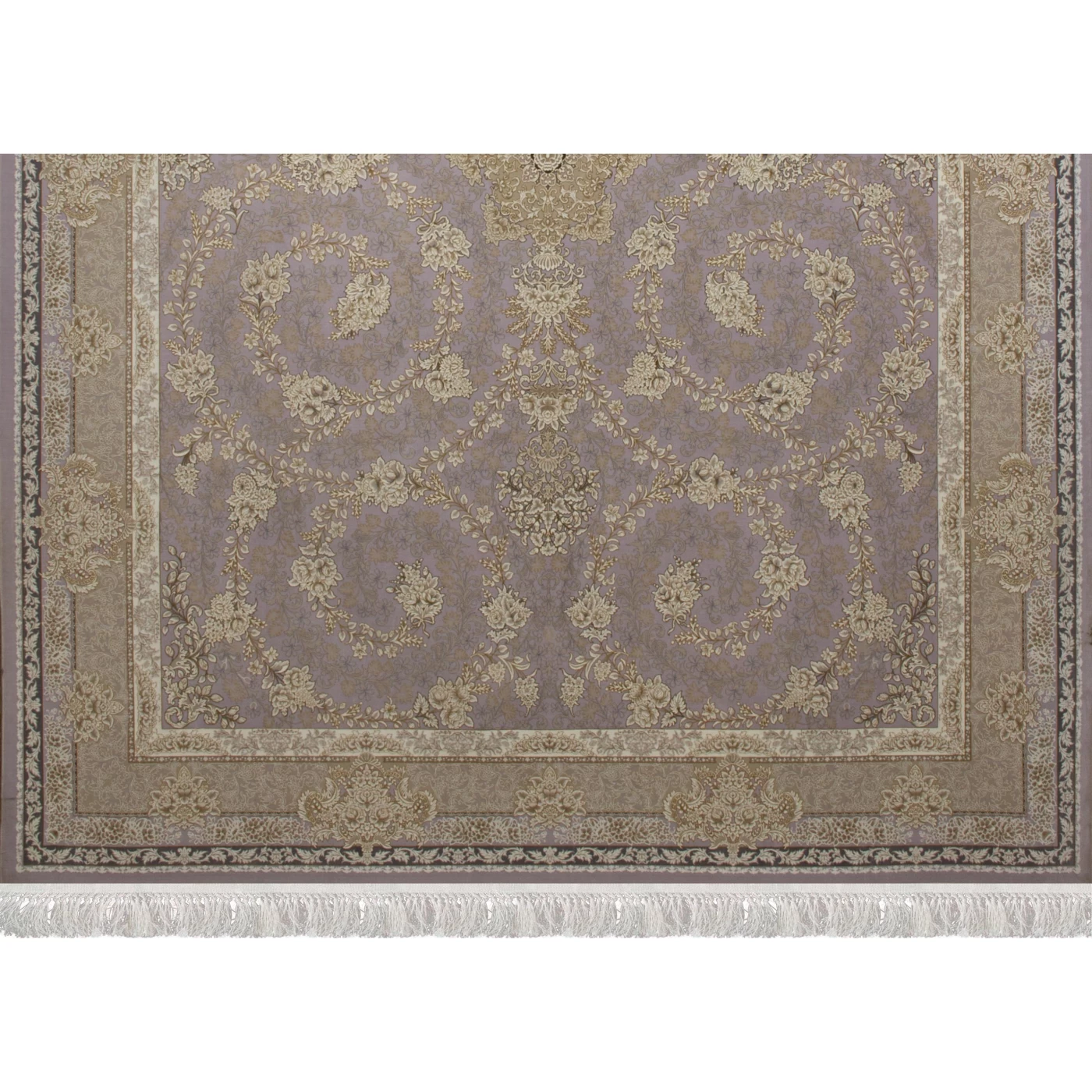 فرش ماشینی 1200 شانه تراکم 3600گل برجسته طرح سوگل یاسی