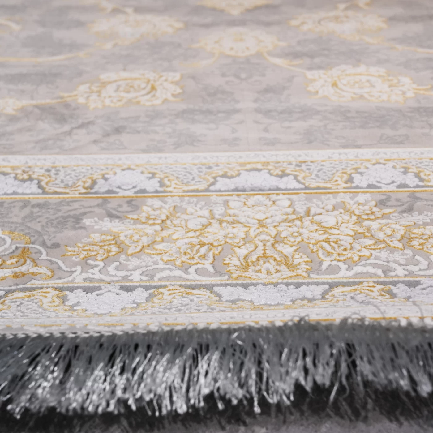 فرش ماشینی 1200 شانه تراکم 3600 گل برجسته طرح تارا فیلی