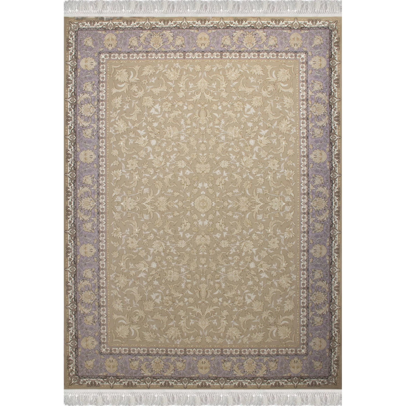 فرش ماشینی 1200 شانه تراکم 3600 گل برجسته طرح تینا صدفی