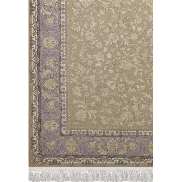 فرش ماشینی 1200 شانه تراکم 3600 گل برجسته طرح تینا صدفی