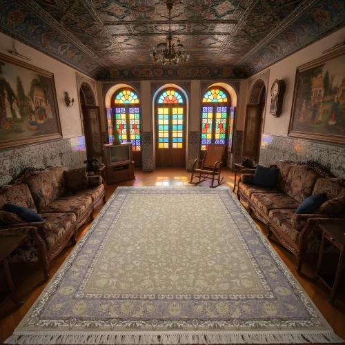 فرش ماشینی 1200 شانه تراکم 3600 گل برجسته طرح تینا صدفی