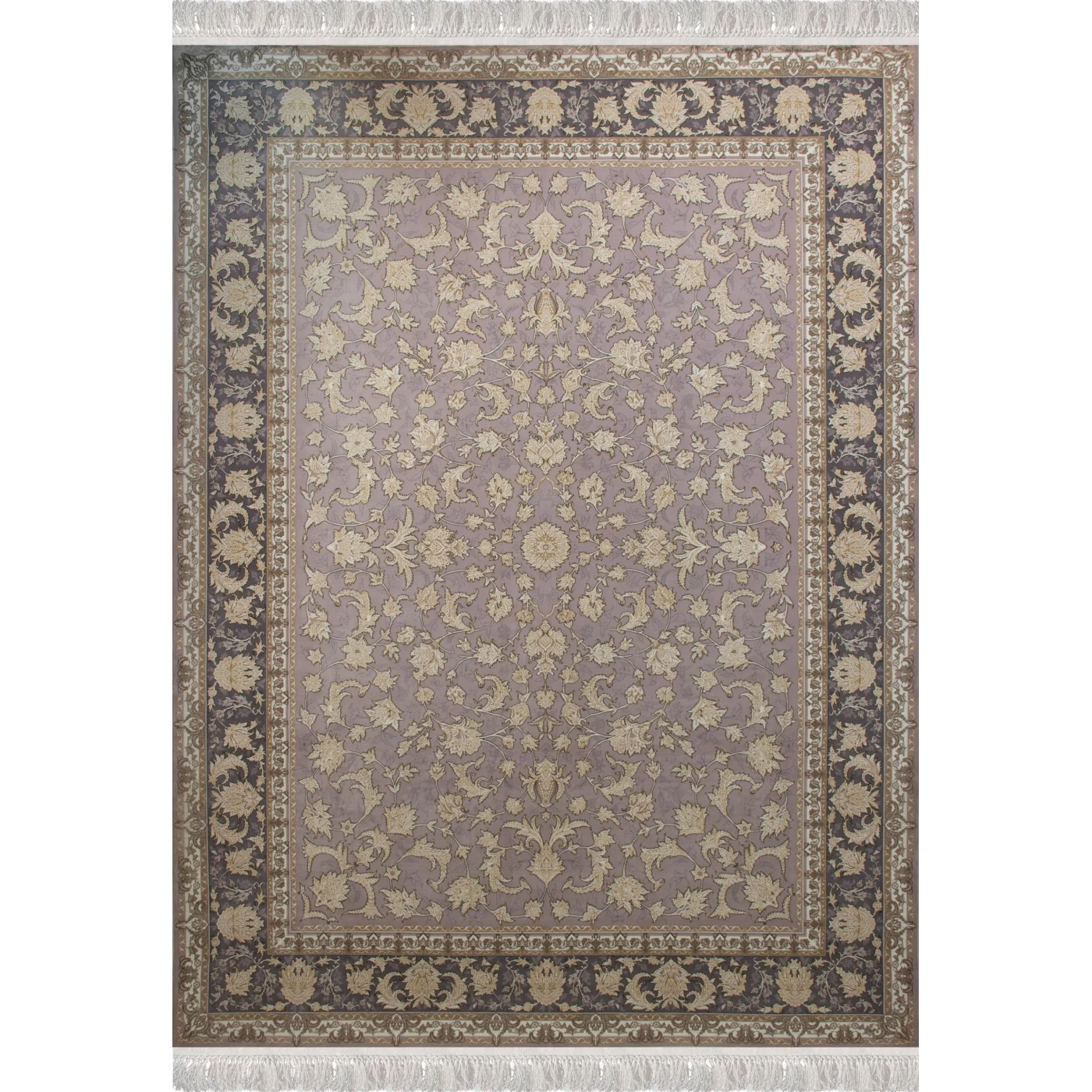 فرش ماشینی 1200 شانه تراکم 3600 گل برجسته طرح تینا یاسی