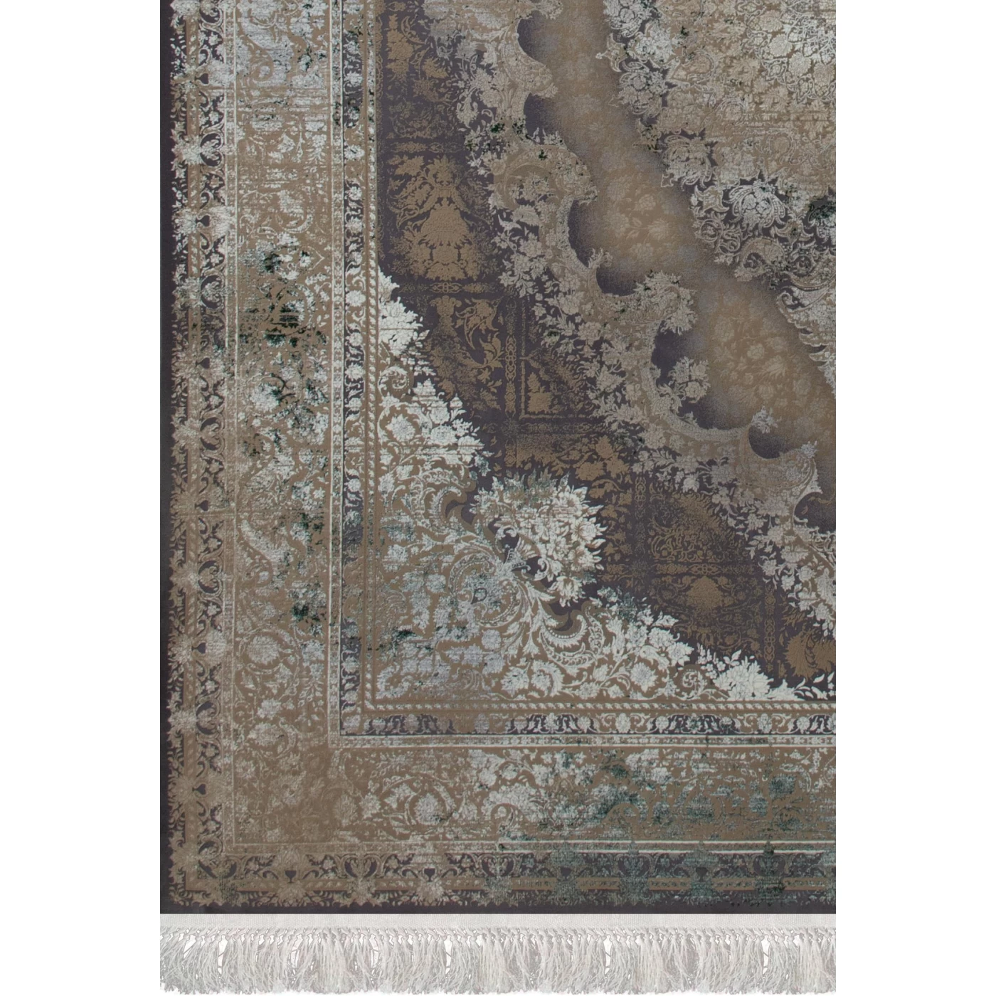 فرش ماشینی 1200 شانه تراکم 3600 گل برجسته طرح توسکا دلفینی