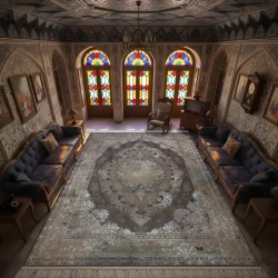 Machine Made Carpet 1200 Reeds 3600 Density – Embossed  Toska Dolphin - Bazar Rug - 1200 Reeds Machine Made Carpet