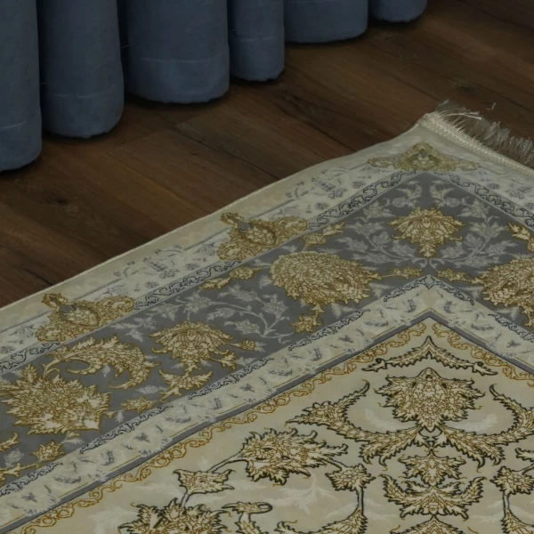 Machine made carpet 1200 reeds 3600 density  Tootia design cream color