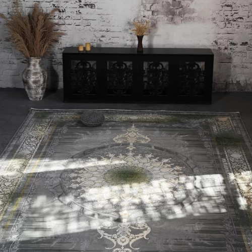 فرش ماشینی 1200 شانه تراکم 3600 گل برجسته طرح ونیز فیلی