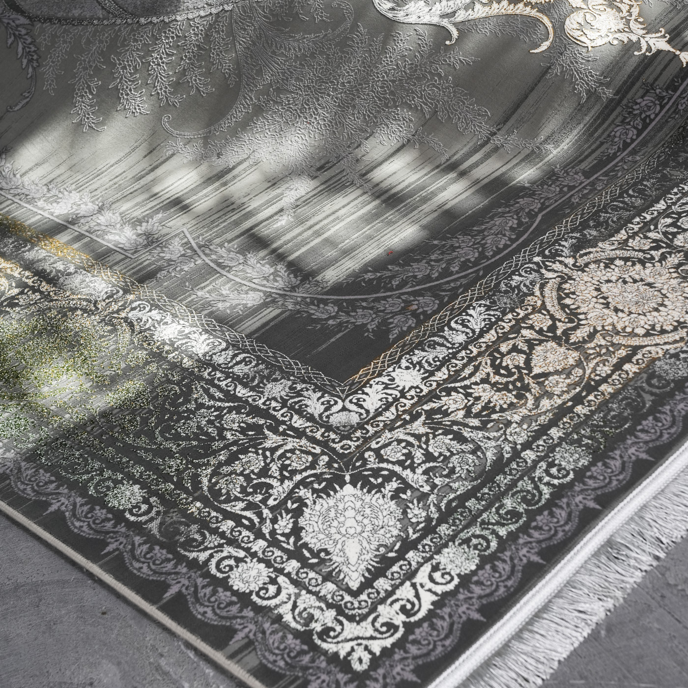 فرش ماشینی 1200 شانه تراکم 3600 گل برجسته طرح ونیز فیلی