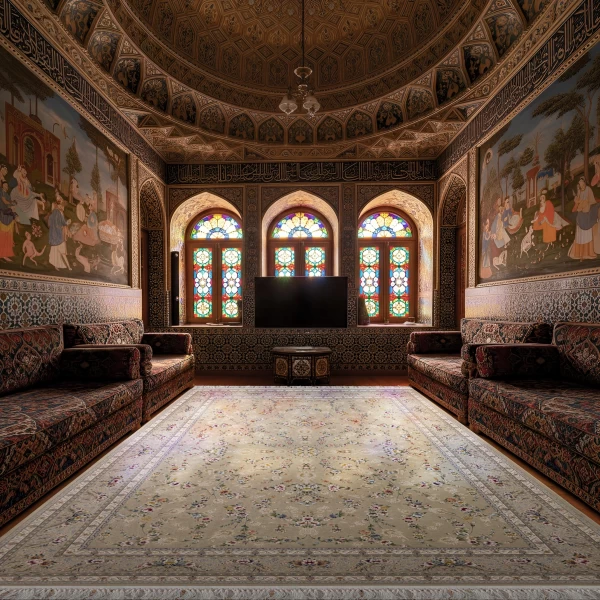 Machine Made Rug 1200 Reeds Density 3600 High Relief Bagh Mino Beige