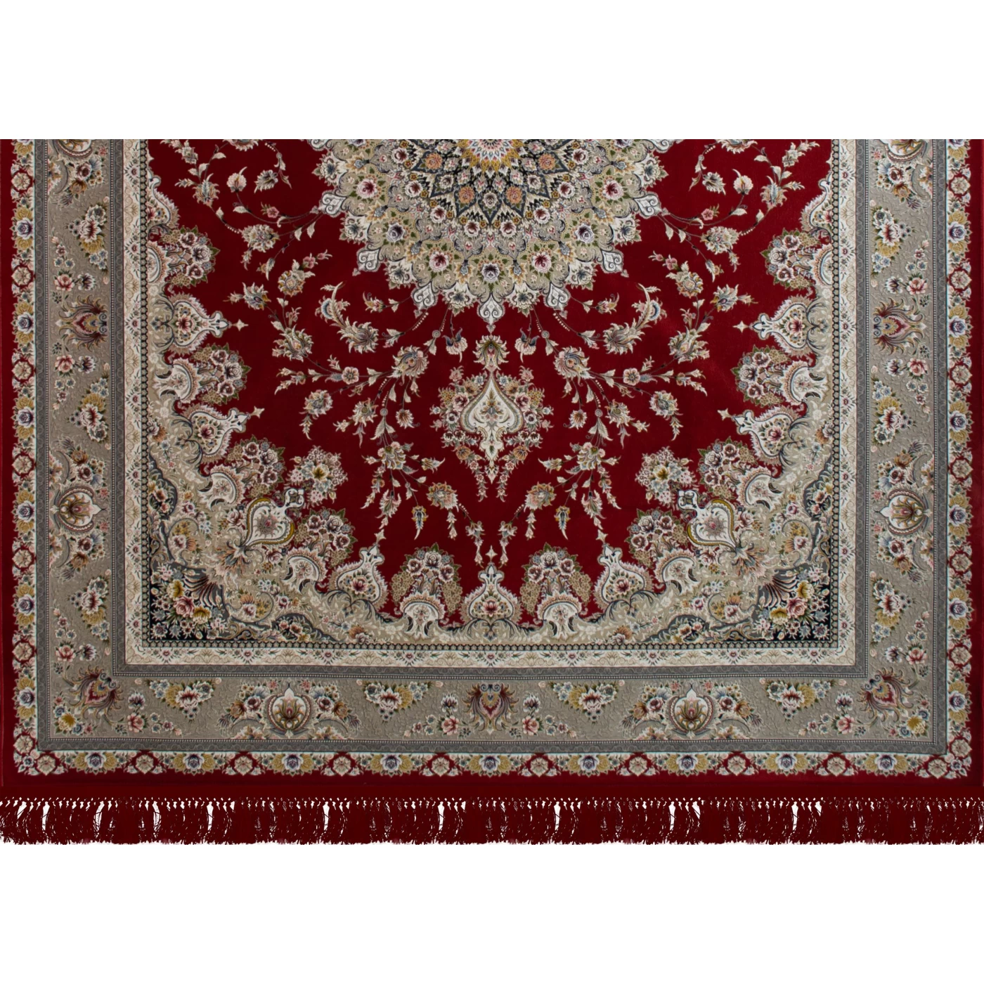 فرش ماشینی ۱۲۰۰ شانه تراکم ۳۶۰۰ گل برجسته طرح بردیا لاکی