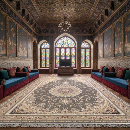 Machine Made Rug 1200 Reeds Density 3600 High Relief Design Bardia Gray