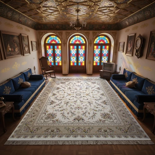 	فرش ماشینی ۱۲۰۰ شانه تراکم ۳۶۰۰ گل برجسته طرح پویان کرم