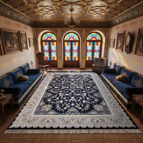 فرش ماشینی ۱۲۰۰ شانه تراکم ۳۶۰۰ گل برجسته طرح پویان سرمه ای