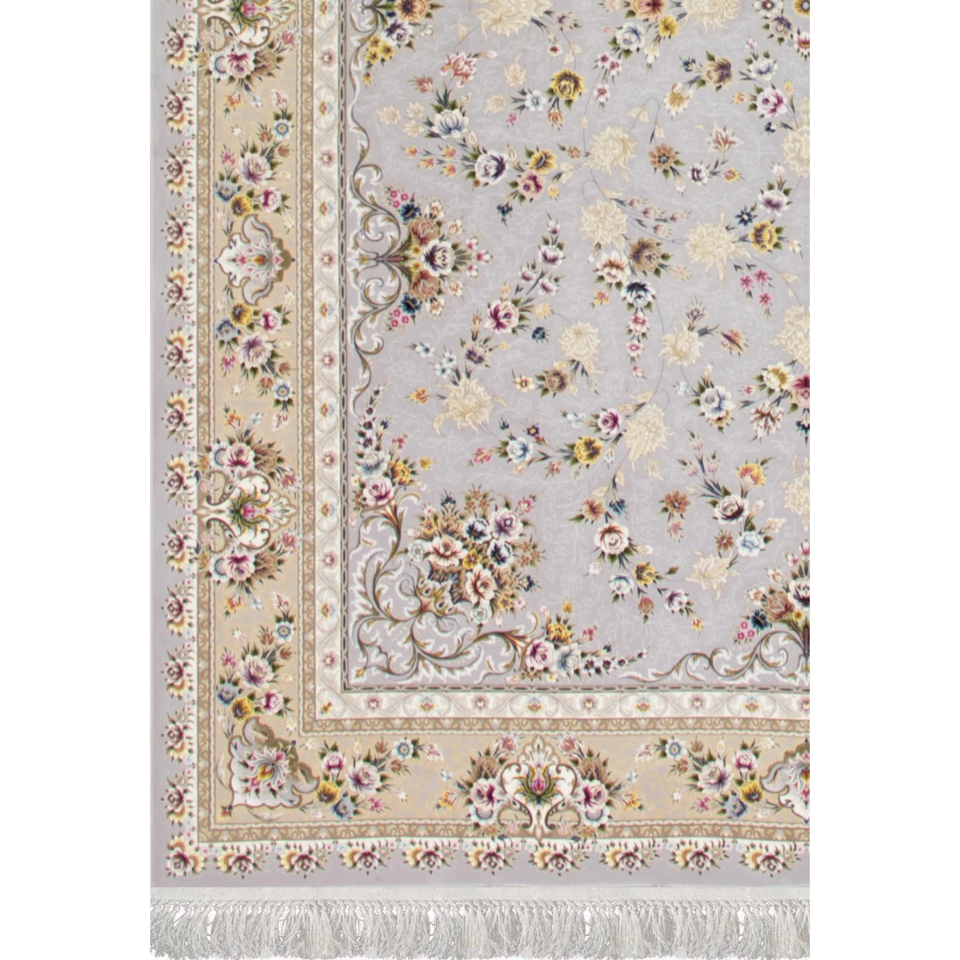 فرش ماشینی ۱۲۰۰ شانه تراکم ۳۶۰۰ گل برجسته طرح پویان طوسی