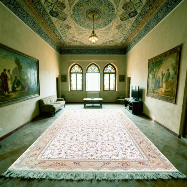 Machine Made Rug 1200 Reeds Density 3600 Design Sarvenaz Kerm