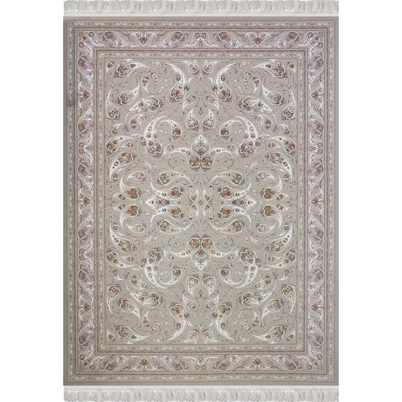 فرش ماشینی 1500 شانه تراکم 4500 برجسته طرح افشان ماهی صدفی