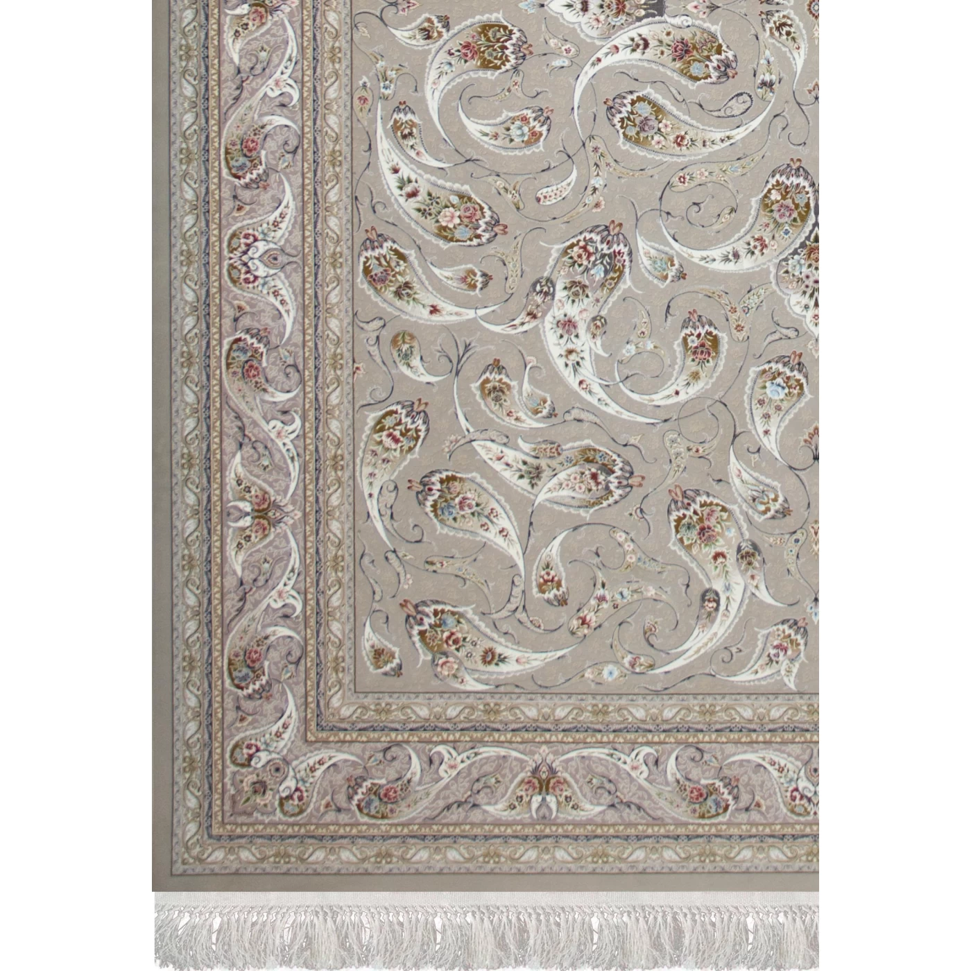 فرش ماشینی 1500 شانه تراکم 4500 برجسته طرح افشان ماهی صدفی