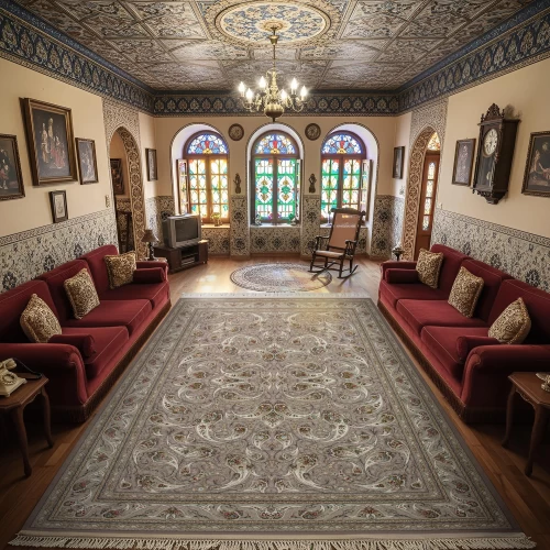 	فرش ماشینی 1500 شانه تراکم 4500 برجسته طرح افشان ماهی یاسی