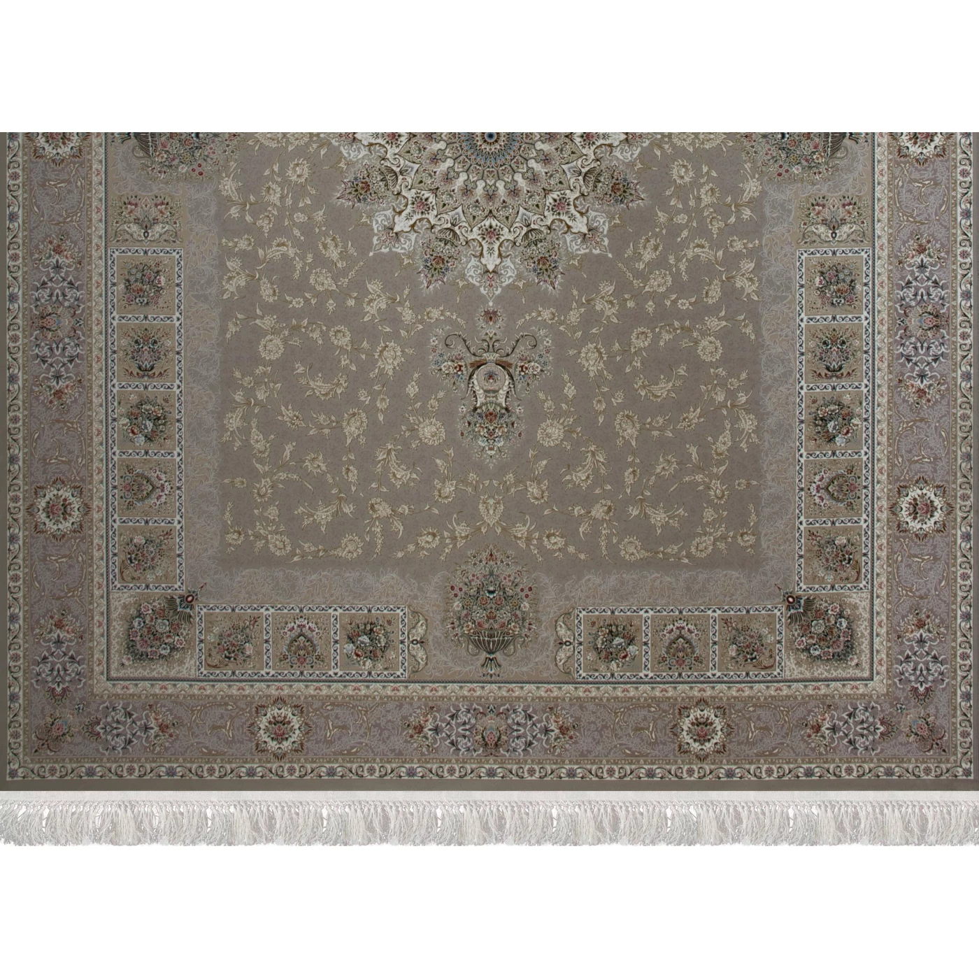 فرش ماشینی 1500 شانه تراکم 4500 برجسته طرح آلنا صدفی