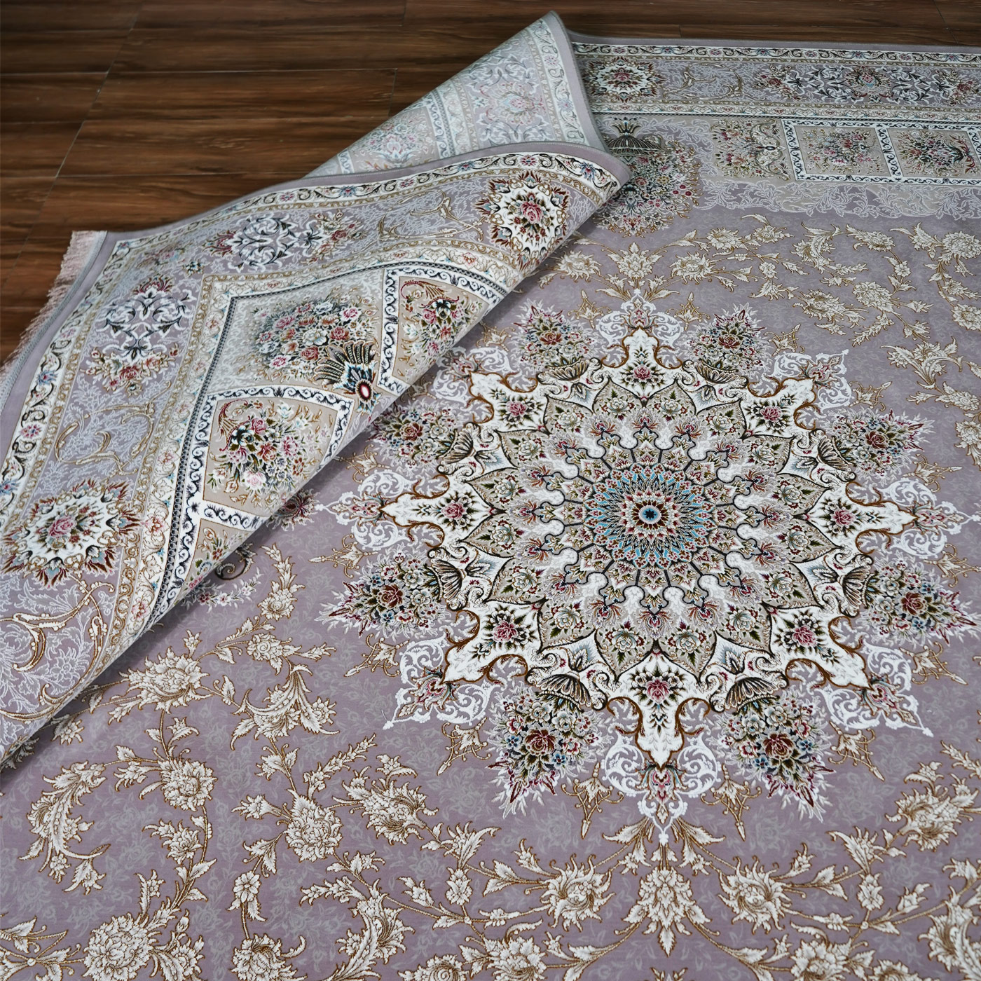 فرش ماشینی 1500 شانه تراکم 4500 برجسته طرح آلنا یاسی