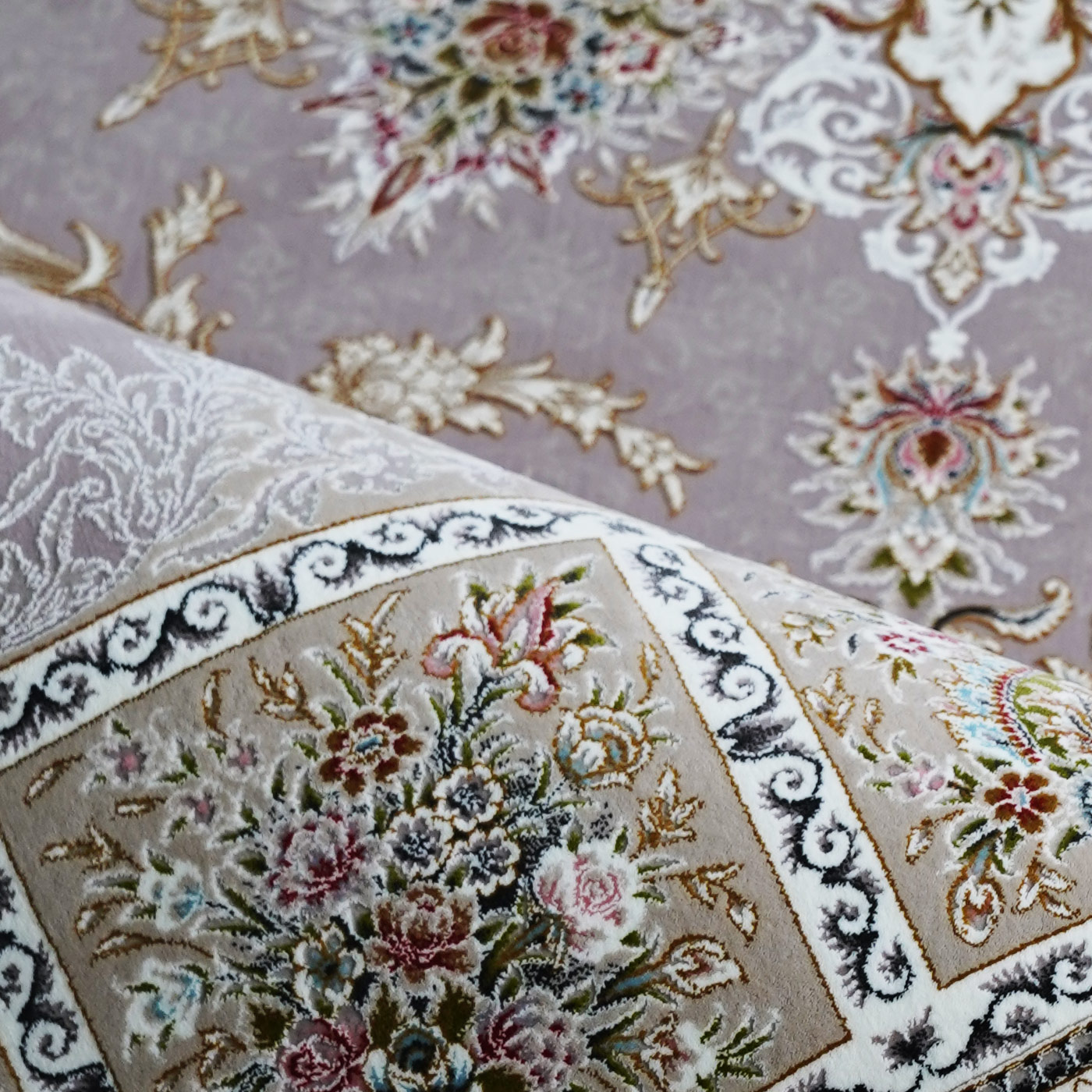 فرش ماشینی 1500 شانه تراکم 4500 برجسته طرح آلنا یاسی